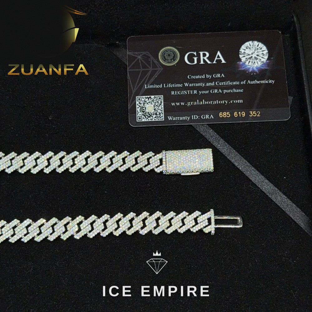 Iced Out Rose Gold Plated Moissanite Cuban Chain