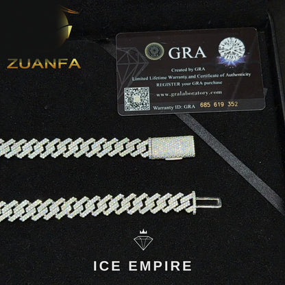 Iced Out Rose Gold Plated Moissanite Cuban Chain