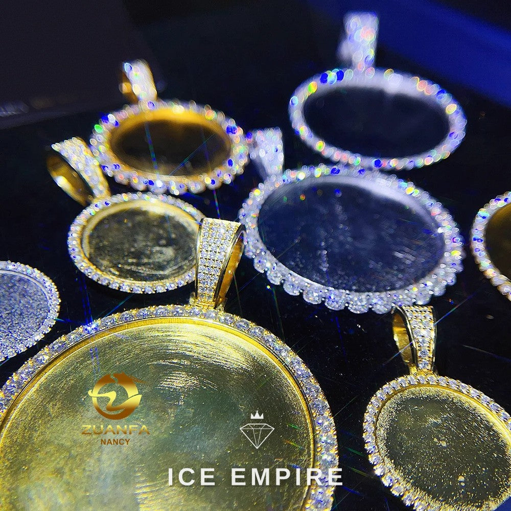 Iced Out 925 Silver Moissanite Pendant