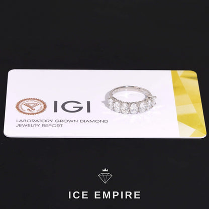 Iced Out 925 Silver Lab Grown Diamond Wedding Band