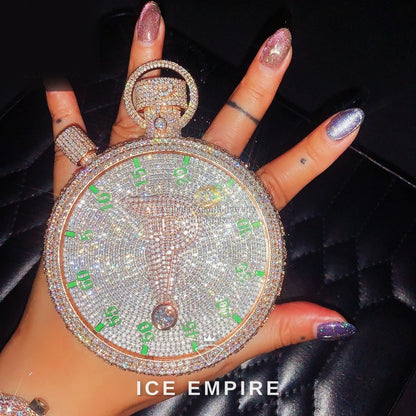 Iced Out Cross 925 Silver Moissanite Watch