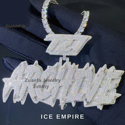 Iced Out 925 Silver Pendant