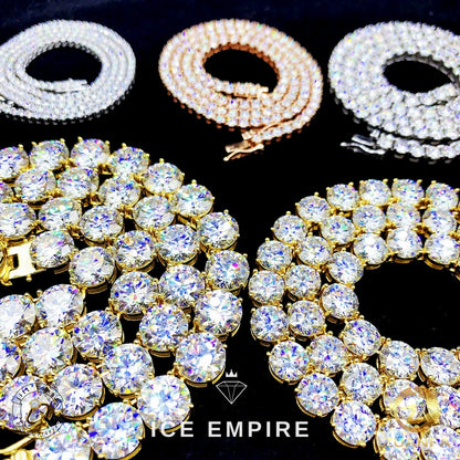 Iced Out Rose Gold Plated Moissanite Cuban Chain