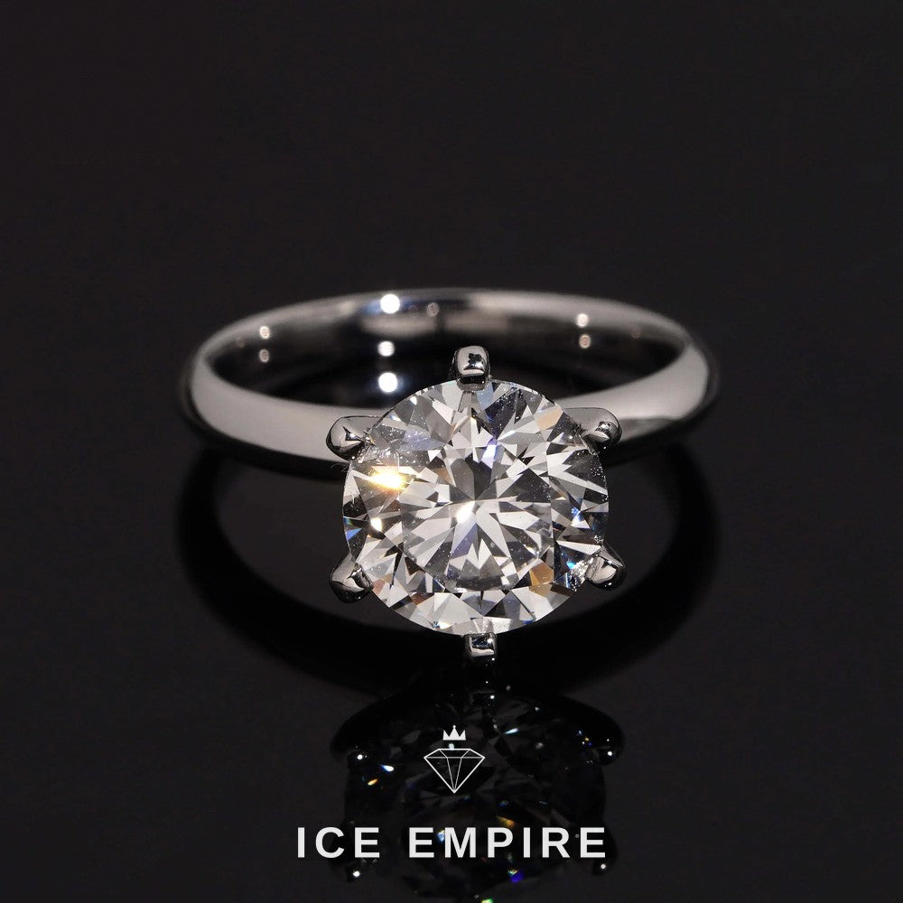Iced Out 925 Silver Lab Grown Diamond Wedding Band