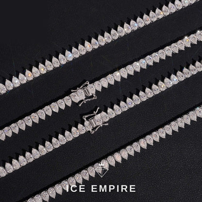 Iced Out 925 Silver Moissanite Tennis Chain