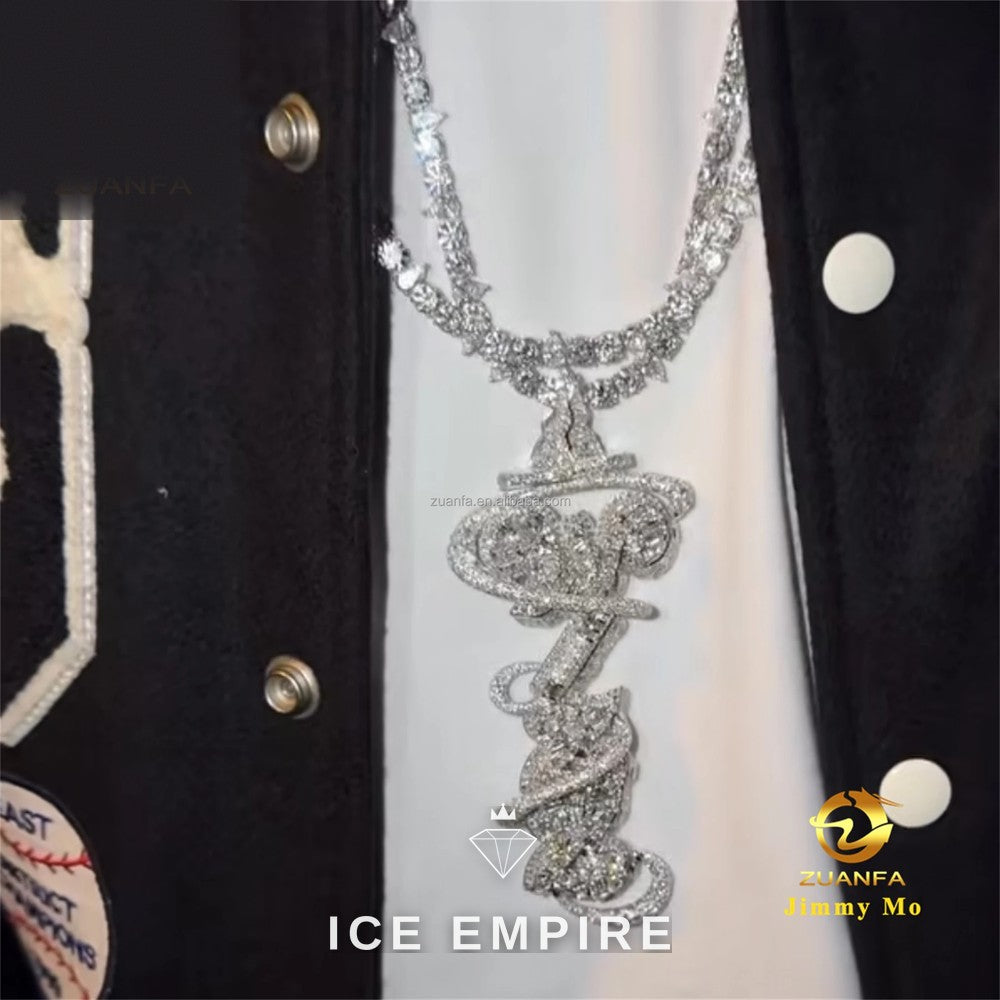 Iced Out 925 Silver Moissanite Pendant