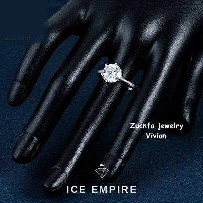 Iced Out 925 Silver Moissanite Ring