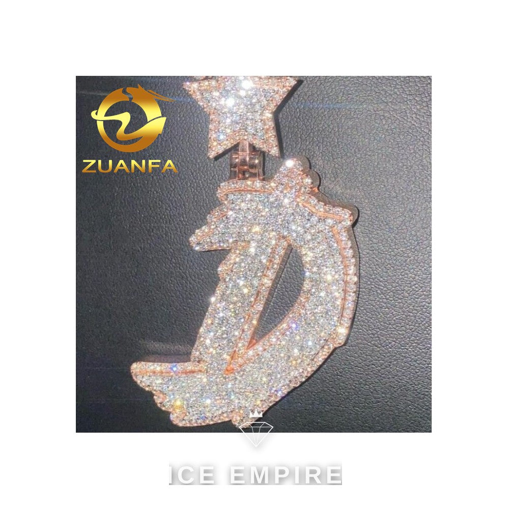 Iced Out Rose Gold Plated Pendant