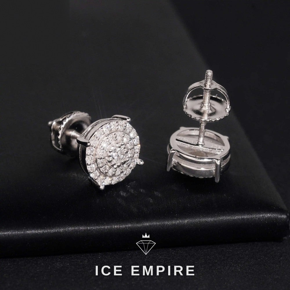Iced Out Rose Gold Plated Lab Grown Diamond Earrings