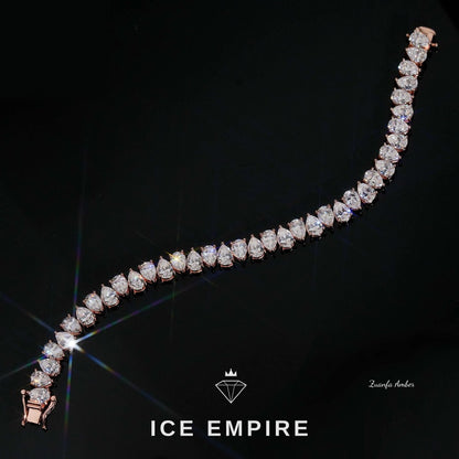Iced Out 925 Silver Moissanite Tennis Chain