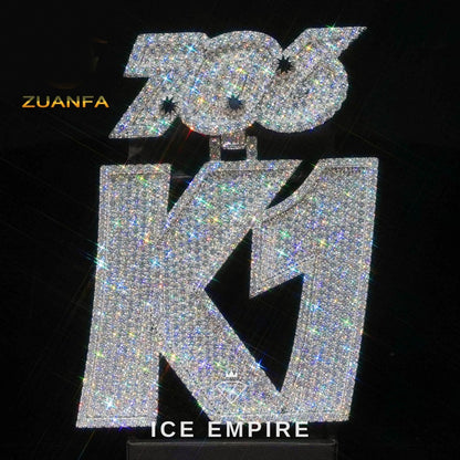 Iced Out Cross 925 Silver Moissanite Pendant