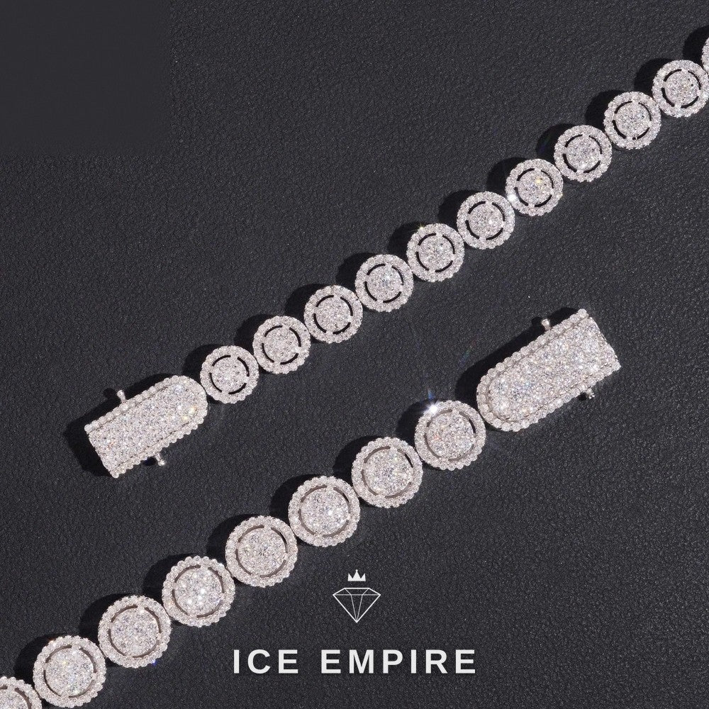 Iced Out 925 Silver Moissanite Cuban Chain