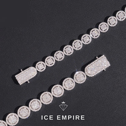 Iced Out 925 Silver Moissanite Cuban Chain
