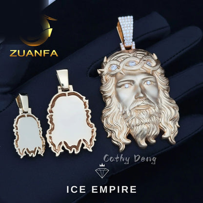 Iced Out Rose Gold Plated Moissanite Pendant