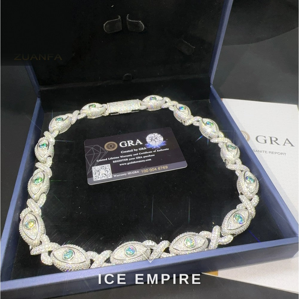 Iced Out Rose Gold Plated Moissanite Cuban Chain
