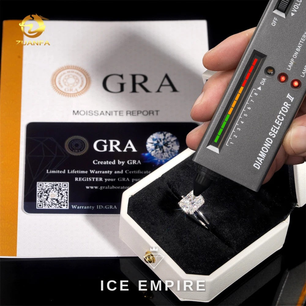 Iced Out Gold Plated Moissanite Wedding Band