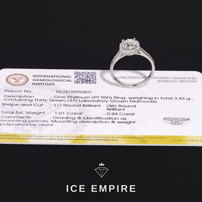 Iced Out 925 Silver Lab Grown Diamond Wedding Band
