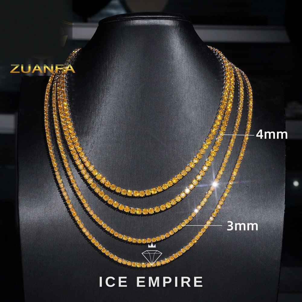 Iced Out Rose Gold Plated Moissanite Cuban Chain