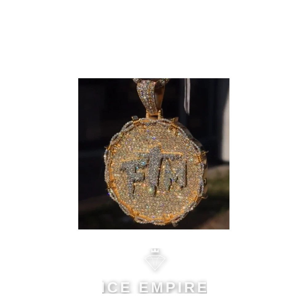 Iced Out Rose Gold Plated Moissanite Pendant
