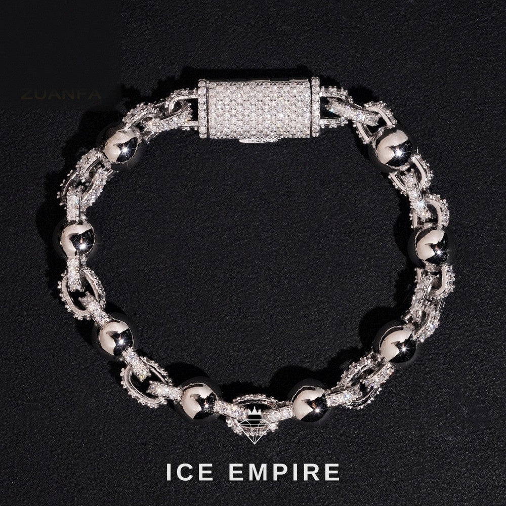 Iced Out 925 Silver Moissanite Cuban Chain