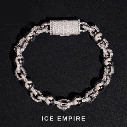 Iced Out 925 Silver Moissanite Cuban Chain
