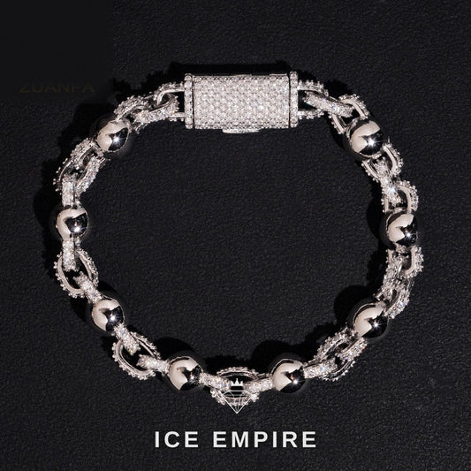 Iced Out 925 Silver Moissanite Cuban Chain