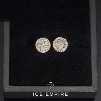 Iced Out Baguette Rose Gold Plated Moissanite Stud Earrings