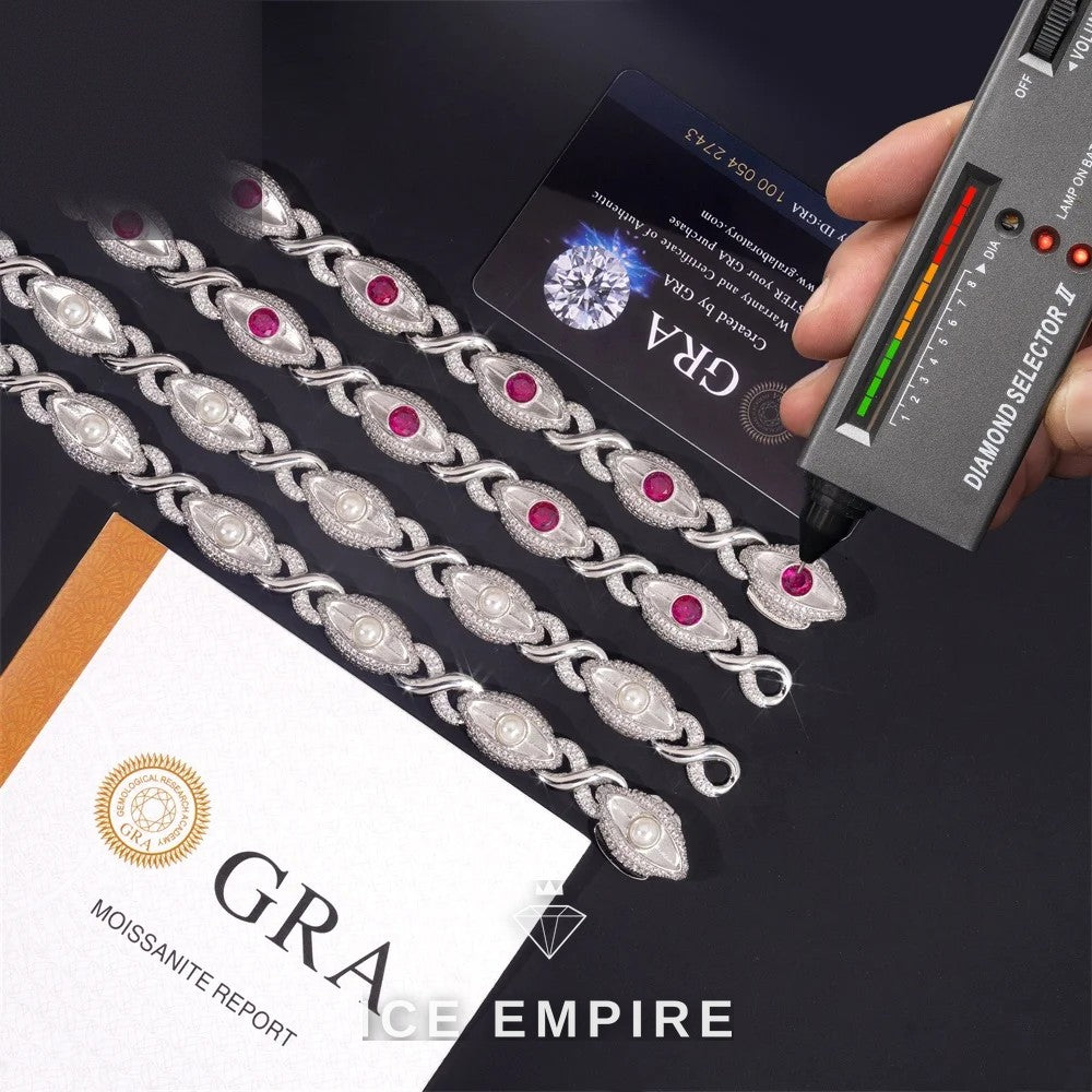 Iced Out Rose Gold Plated Moissanite Cuban Chain