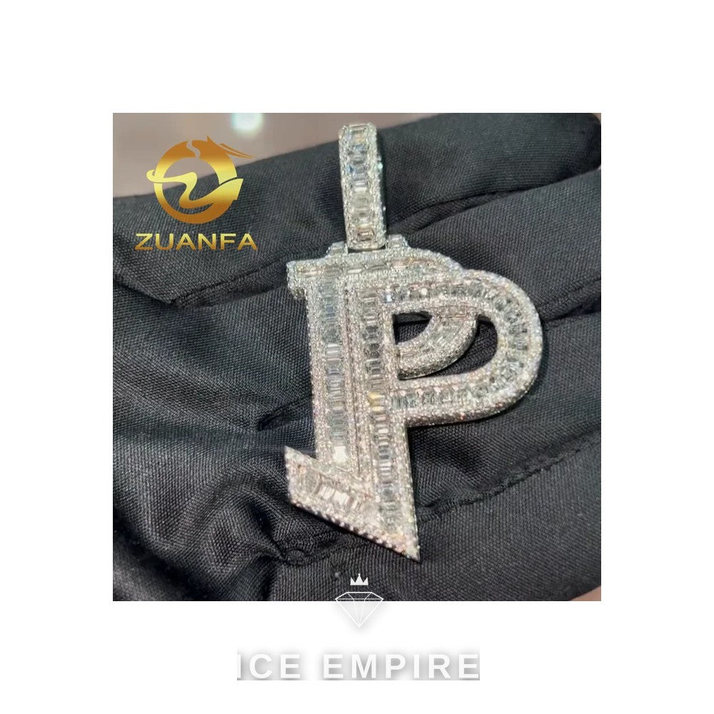 Iced Out Baguette Rose Gold Plated Pendant