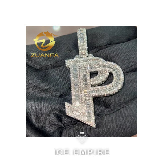 Iced Out Baguette Rose Gold Plated Pendant