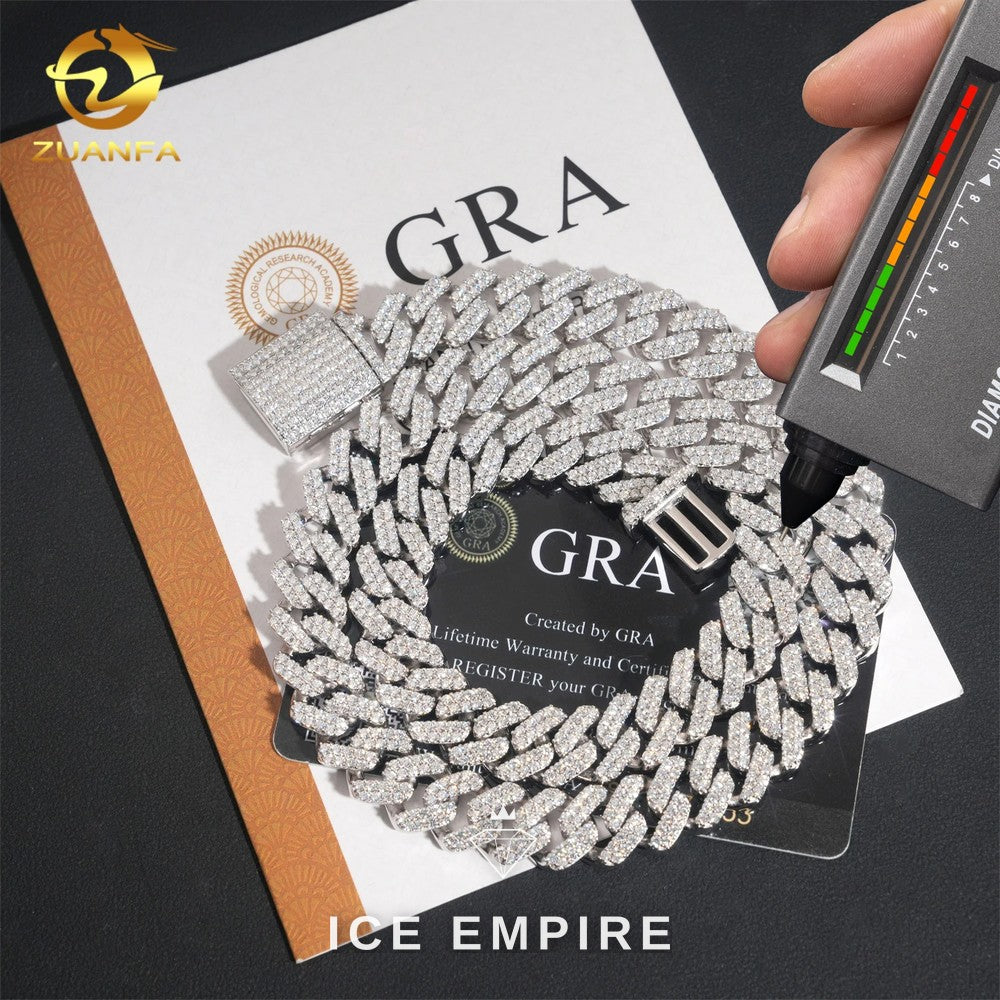 Iced Out Rose Gold Plated Moissanite Cuban Chain