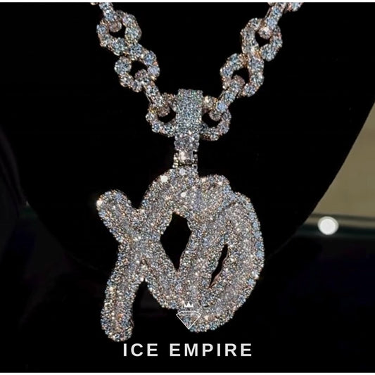 Iced Out Rose Gold Plated Moissanite Pendant