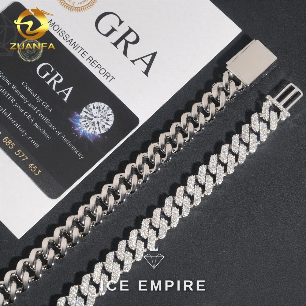 Iced Out Rose Gold Plated Moissanite Cuban Chain
