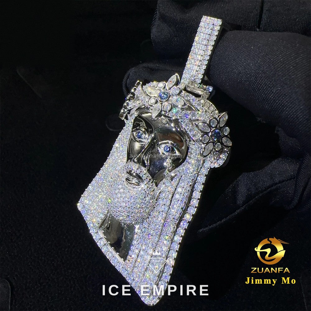 Iced Out 925 Silver Moissanite Pendant