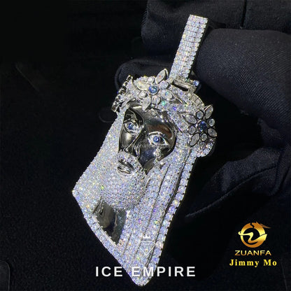 Iced Out 925 Silver Moissanite Pendant