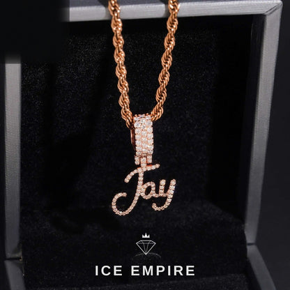Iced Out Rose Gold Plated Moissanite Pendant
