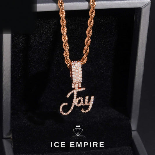 Iced Out Rose Gold Plated Moissanite Pendant