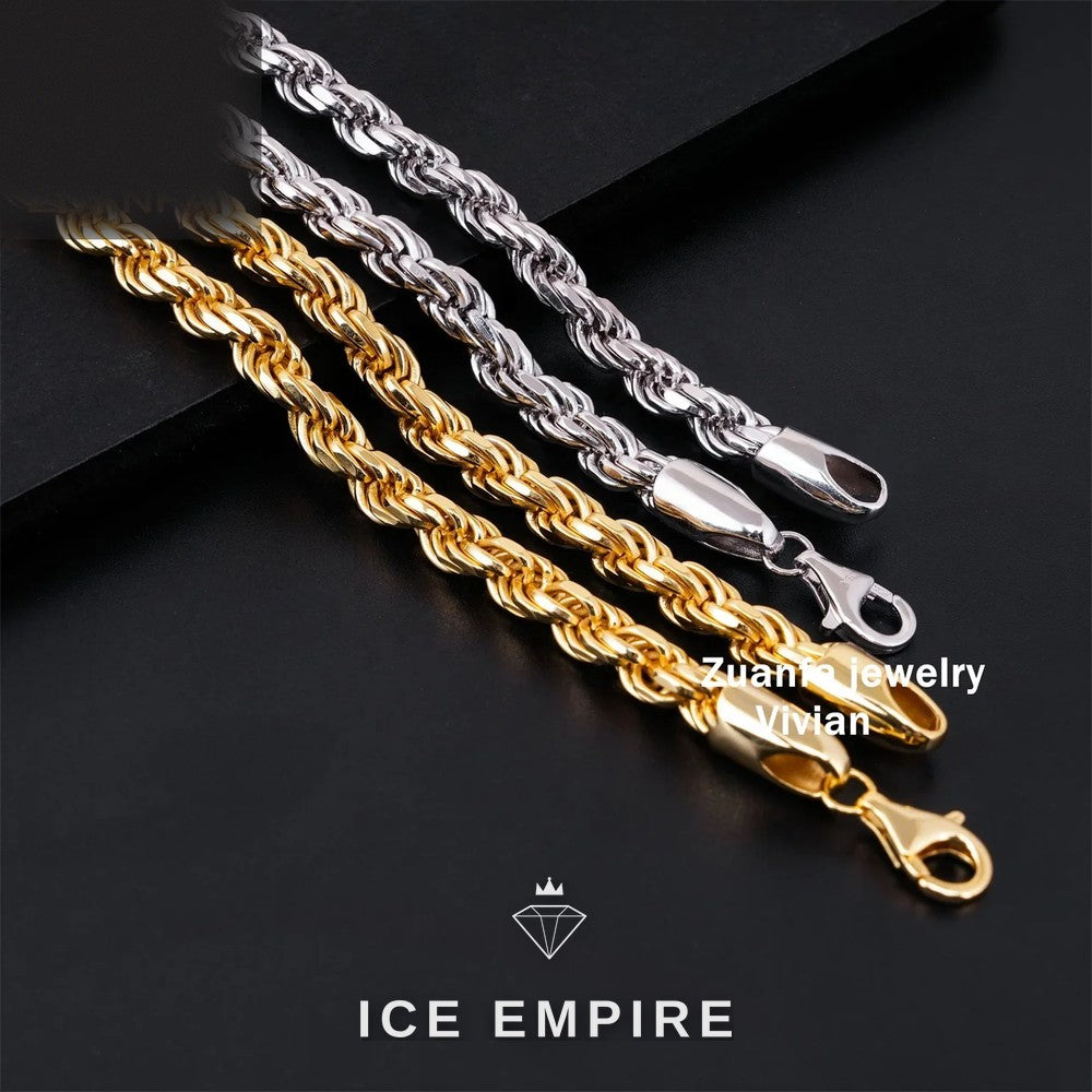 Iced Out Rose Gold Plated Moissanite Cuban Chain