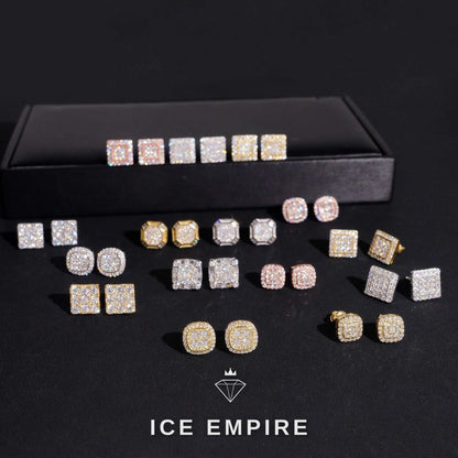 Iced Out 925 Silver Moissanite Earrings