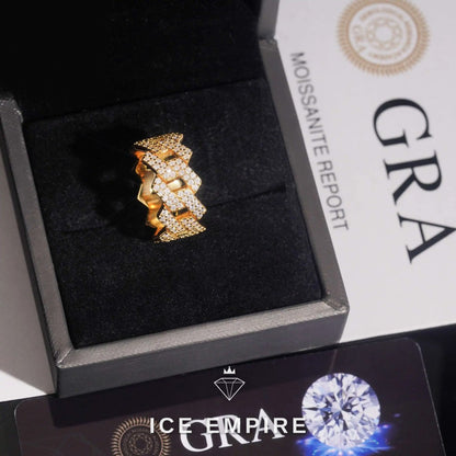 Iced Out Rose Gold Plated Moissanite Cuban Chain