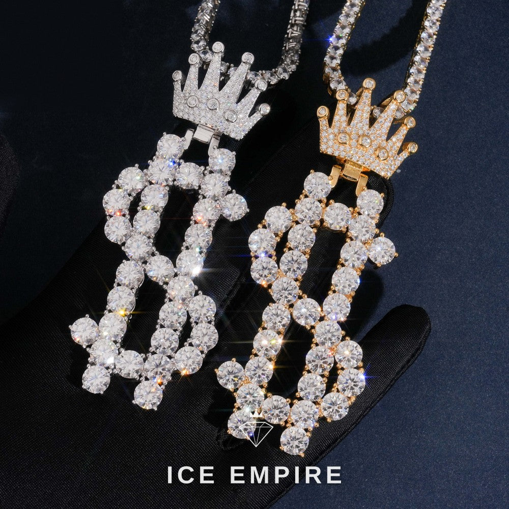 Iced Out 925 Silver Moissanite Pendant