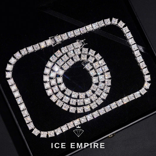 Iced Out 925 Silver Moissanite Tennis Chain