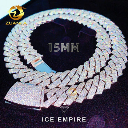 Iced Out Rose Gold Plated Moissanite Cuban Chain