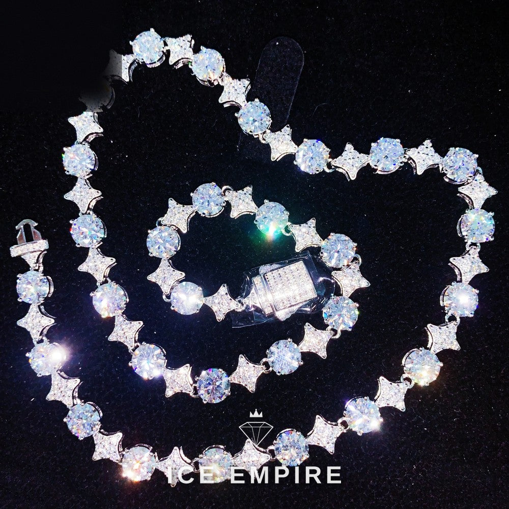 Iced Out Rose Gold Plated Moissanite Cuban Chain