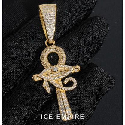 Iced Out Cross 925 Silver Pendant