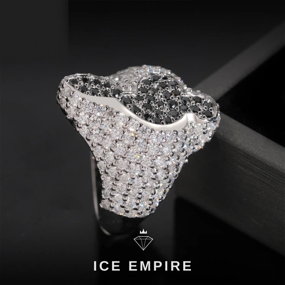 Iced Out Baguette Rose Gold Plated Moissanite Ring