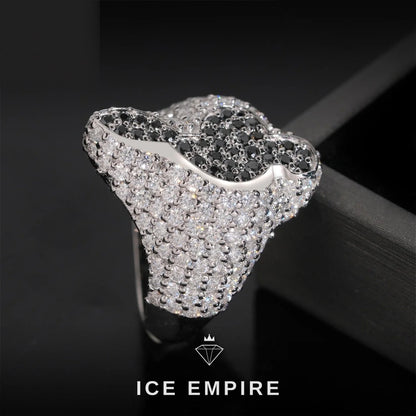 Iced Out Baguette Rose Gold Plated Moissanite Ring
