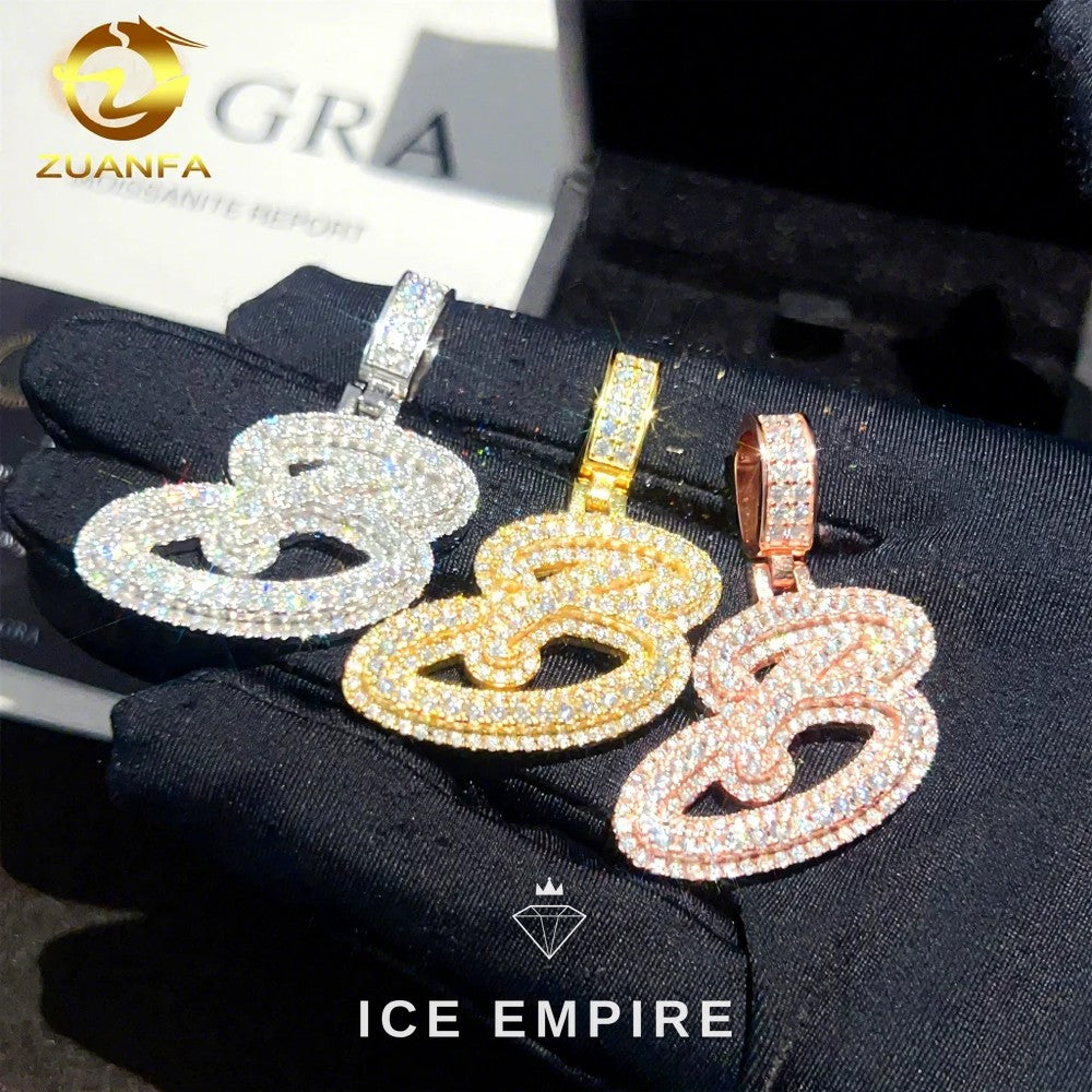 Iced Out 925 Silver Pendant