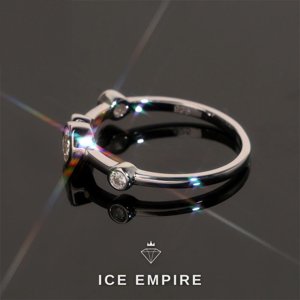 Iced Out Gold Plated Moissanite Engagement Ring