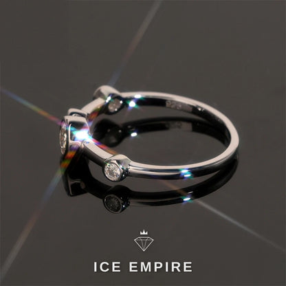 Iced Out Gold Plated Moissanite Engagement Ring